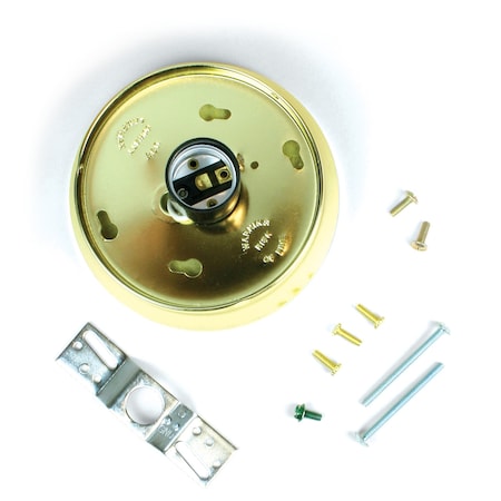 Jandorf 4" Brass Glass Lampshade Holder Kit C60222